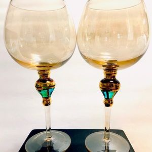2 Large Wine Glasses